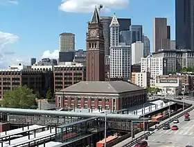 Tour de l'horloge de la gare de King Street, Seattle (État de Washington).