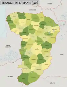 carte de la Lituanie