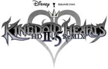 Logo de Kingdom Hearts HD 2.5 ReMIX, composé du texte « Kingdom Hearts » et de la mention « HD II.5 (2.5) ReMIX » en-dessous.