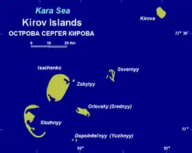 Les îles Sergueï Kirov