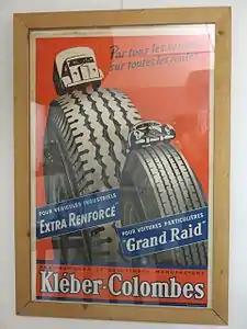 Affiche pour les pneus Kleber-Colombes.