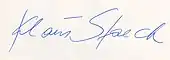 signature de Klaus Staeck