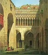 Cour du Palazzo Rufolo à Ravello,1861.