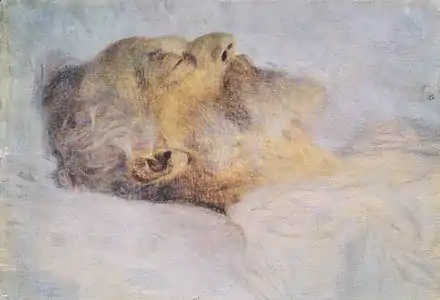 Vieil homme sur son lit de mort (1900).