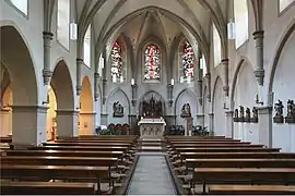 Nef et chœur de l'église conventuelle en 2013