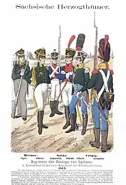 Infanterie des duchés saxons en 1812