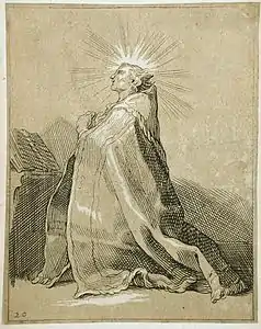 Saint à genoux, av. 1652 (musée d'art du comté de Los Angeles)