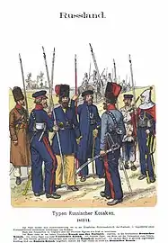 Cosaques attachés à l'armée prussienne en 1813