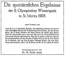 un texte de présentation en allemand.