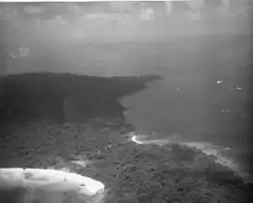 Vue aérienne d'une partie de l'île (14 mai 1975)