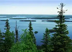 Le lac Pielinen vu de Koli.