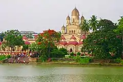 Le temple à Kali, à Dakshineswar (Bengale Occidental).