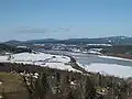 Glomma, fleuve venant du Nord, depuis la forteresse de Kongsvinger, marquant la fin du Solør