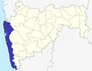 Localisation de Division de Konkan, Maharashtraकोकण विभाग