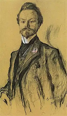 Constantin Balmont. Portrait par Valentin Serov