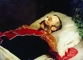 Alexandre II sur son lit de mort