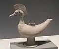 Vase modelé en forme de canards. Grès, L. 35,6 cm. Ier – IIIe siècle, période Samhan. Metropolitan Museum of Art.