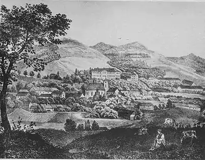 Koryčany : gravure de Heber (1848).