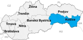 Localisation de Košice III