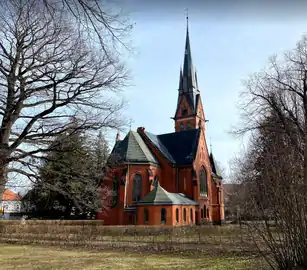 Église rouge de Varnsdorf.