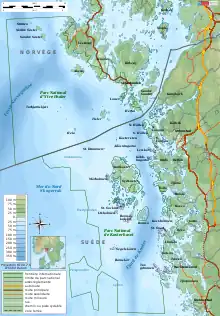 Carte du parc et de son voisin Ytre Hvaler