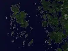 Vue satellite des îles Koster