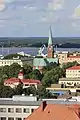 L'église vue de Haukkavuori.