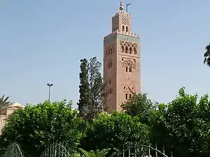 Vue du minaret de la mosquée Koutoubia