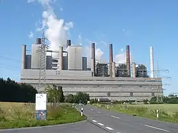 Centrale thermique de Neurath en 2009, la 2e plus grande centrale lignite d'Europe après Bełchatów (Pologne).