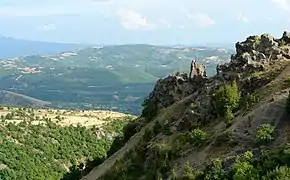 Paysage vallonné des environs de Kratovo, dans le Nord-Est.