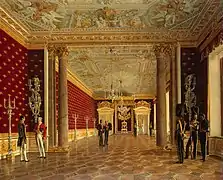 Evgraf Krendovski (uk) : La Salle du trône de l'impératrice Marie Féodorovna au Palais d'Hiver