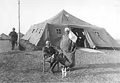 Friedrich Kress von Kressenstein et le colonel Gott dans le désert du Sinaï, 1916