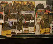 Krumau sur la Moldova (Petite ville III), Egon Schiele, 1914.