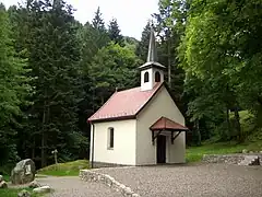 La chapelle Saint-Nicolas sur le chemin du col d’Oderen.