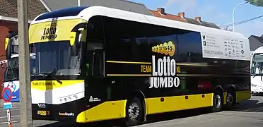 Bus de l'équipe lors de Kuurne-Bruxelles-Kuurne