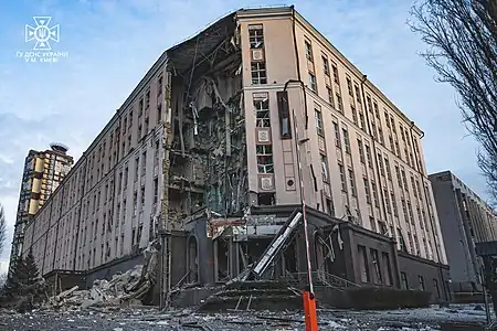 Hôtel Alfavito à Kiev après le bombardement du 31.12.2022