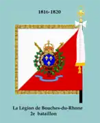 Drapeau 2e bataillon de la légion des Bouches-du-Rhône (revers)