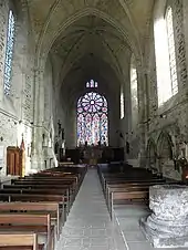 Voûtes de style gothique angevin de l'abbaye Saint-Magloire de Léhon