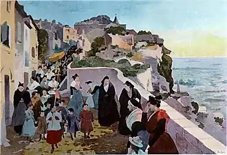 Procession de la Fête-Dieu aux Baux, localisation inconnue.