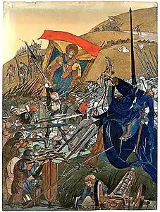 Léo Schnug, La bannière de Strasbourg à la bataille de Nancy.
