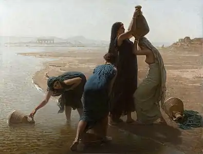 Femmes fellahs au bord du Nil (1856)