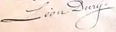 signature de Léon Dury