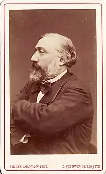Léon Gambetta par Étienne Carjat, vers 1870.