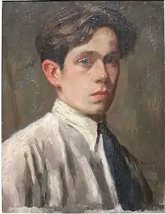 Autoportrait de Léon Gard en 1925, collect.particulière.