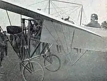 Léon Morane sur Blériot à la Semaine de Champagne de Juillet 1910 (record de vitesse aérien)