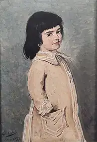 Fillette, 1877 (Huile sur toile ; 71 × 50 cm), Liège, La Boverie