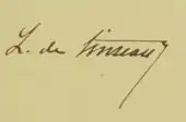 signature de Léon de Tinseau