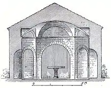 Coupe de la chapelle Saint-Sauveur.