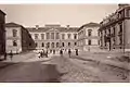 L'université des Bastions vue depuis la rue de l'Université, vers 1875.