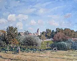 Alfred Sisley, L'Église de Noisy-le-Roi, effet d'automne, huile sur toile, 1874